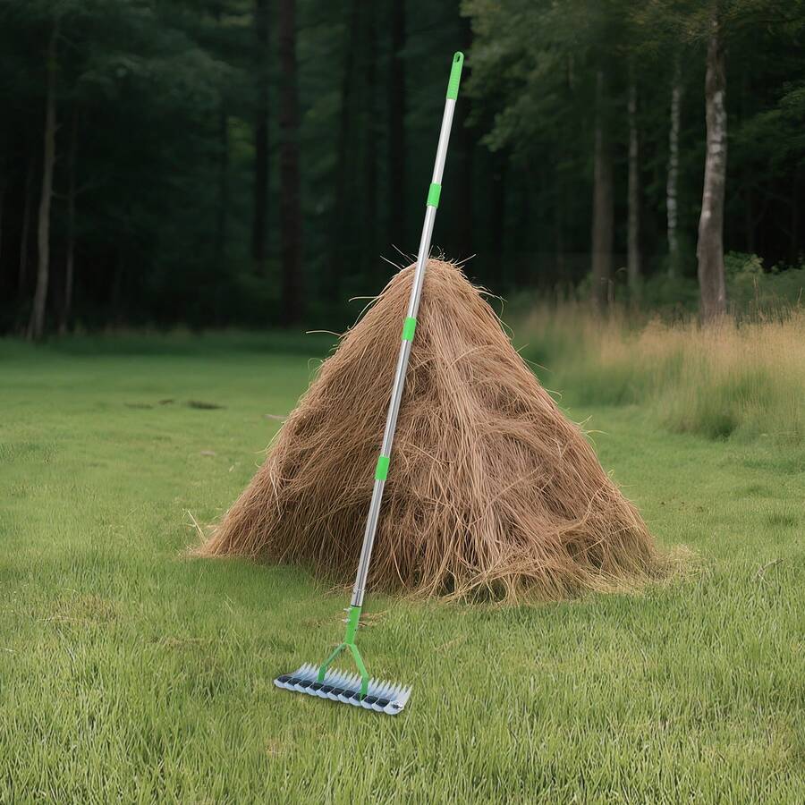 kangten Lawn Felt Removal Rake, Garden Tool For Cleaning Lawn Felt, Lawn Thatching Rake For Cleaning Dead Grass - A - View 1