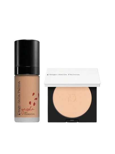 Diego Dalla Palma [Bundle] Geisha Lift Cream Foundation 224 Medium Beige 30 Ml + Compact Powder 10 Ivory 9 G