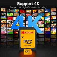 Kodak 高速 U3 Micro TF 32GB/64GB/128GB/256GB：流暢 4K 影片錄製，附 SD 卡轉接卡；多功能 UHS-I 標準 SD 卡，適用於各種容量與場景 - 查看 2