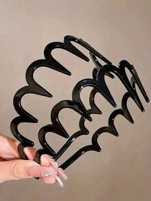 1/2 Peças Presilhas de Cabelo Antiderrapantes em Formato de Dente de Tartaruga para Mulheres, Conjunto de Acessórios de Cabelo Elegantes e Versáteis de Cor Sólida Minimalista de Alta Qualidade, Faixas de Cabelo para Múltiplos Cenários para Looks Casuais Diários, Trabalho de Escritório, Festas de Férias, Viagens de Férias, Lavagem Facial & Uso Diário - Tamanho único. - Visão 9