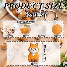 33PCS New 3D Animal Series Silicone Beads Set, Giraffe Leopard Zebra Duck Cat Shaped Design, Multiple Colors Round Beads, Suitable For Jewelry Making, Perfect For DIY Bracelets, Lanyards, Beaded Pen Accessories, Holiday Decorations And Other Handmade Crafts - New 3D Animal - View 14