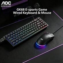 AOC Wired Gaming Keyboard And Mouse Combo RGB Backlit Mechanical Feel 68-Key Gaming Computer Keyboard - View 3