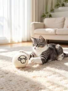 1pc Cat Boxing Target Ball And Silent Wool Prey Ball, Indoor Living Room Play And Bedroom Relaxation Entertainment, Suitable For Kittens And Adult Cats, Fun Training To Help Pets Release Energy, Popular Hot-Selling Pet Toy - Multicolor - View 9