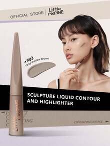 Little Ondine SCULPTURE LIQUID CONTOUR & HIGHLIGHTER 02 4.5g/0.16oz, Liquid Mousse Soft Matte, Easy Finger Blend, Quick Dry Buildable Coverage, All-Day Hold, Portable One-Swipe Face Sculpt, GIFT - # 02 - View 2