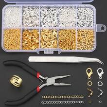 800pcs/803pcs DIY Jewelry Findings Assortment Set With 10-Compartment Box (Lobster Clasps + Spacer Beads + Crimp Beads + Extender Chains + Jump Rings), 3 Tools (Pliers + Tweezers + Ring Opener), Suitable For DIY Bracelets, Necklaces, Anklets, Open Connectors, Keychains, Bag Charms, Jewelry Making Supplies - Accessory Set - View 11