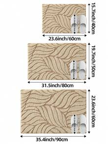 DAJIANG 1pc Vintage Coffee Palm Leaf Pattern Bathroom Rug, TPR Backing Non-Slip, Suitable For Kitchen, Outdoor, Indoor, Hallway, Bedroom, Living Room, Bedside Carpet, Machine Washable Easy To Clean, Bedroom Bathroom Decor Rug - Multicolor - View 3