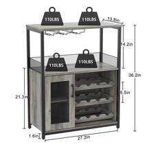 Kselythan Freestanding Wine Racks & Cabinets - Grey - View 2