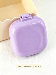 1 pièce Brosse à cheveux carrée pliable en plastique pastel kawaii avec miroir intégré, mini peigne de poche portable pour démêler les cheveux avec coussinet, accessoire de coiffure antistatique, indispensable pour les voyages, l'utilisation quotidienne, les rendez-vous, le camping, les activités de plein air et les vacances - Plusieurs styles - Voir 10