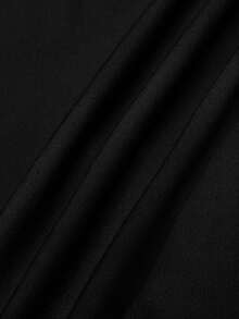 1pc Plus Size 9/10 Length Leggings, All Season, Tummy Control, Waist Shaping, Color Block, Fashionable Minimalist Casual Sports Yoga Base Layer Pants - Black - View 7