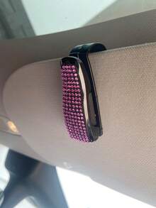 Rhinestone Decor Car Sun Visor Glasses Holder - Multicolor - View 2
