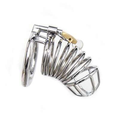SM Men's Chastity Cage Stainless Steel Restraints  Cage With Lock Halloween Christmas Gift For Delay  Orgasm  Toys