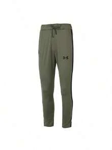 Under Armour Men's UA Rival Knit Track Suit 2026 Summer Military Green Side Stripe Stand Collar Track Suit 1357139-390 - Green - View 4