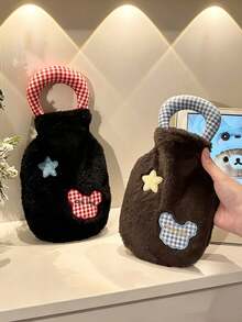 1Pair Plush And Adorable Explosion-Proof Hand Warmer, Hot Water Bottle, Cute And Girly Hand Warmer, Cartoon Winter Hand Warmer, Suitable For Autumn And Winter, A Great Christmas Gift. - Multicolor - View 5