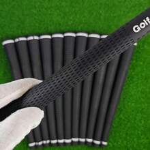1/13PCS Perforated Anti-Slip Rubber Golf Club Grips, Hollow Breathable Hole Golf Grip Accessories, Suitable For Golf Club Refurbishment And Modification, Daily Golf Practice, Home Golf Swing Practice, Outdoor Driving Range Training, RV Golf Travel Storage - Black - View 8