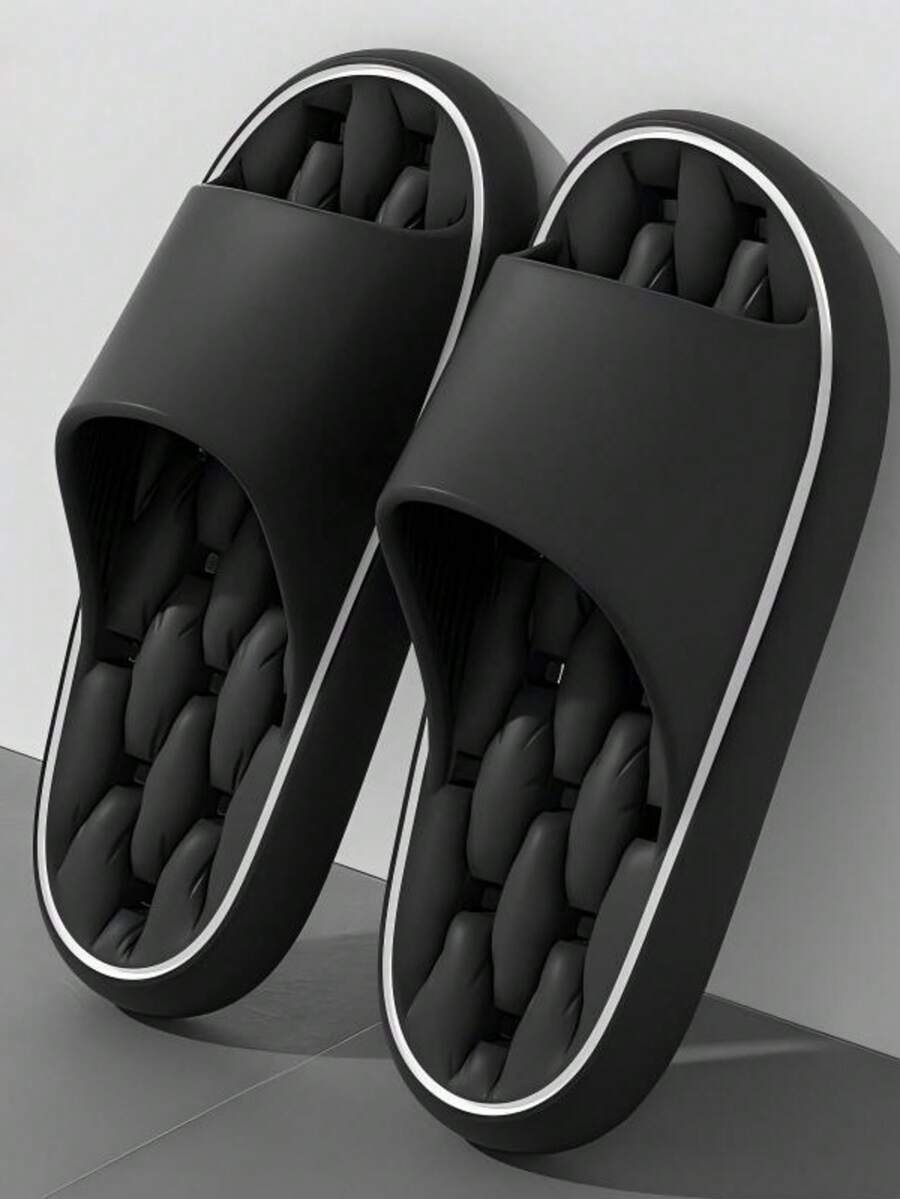 Unisex All-Season EVA Slip-On Slippers, Thick Sole Comfortable Indoor Home Couple Sandals, Soft Lightweight Casual Daily Wear - A - View 1