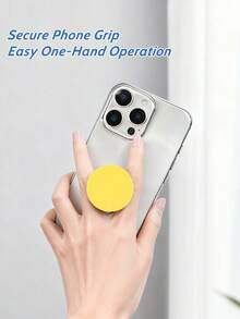 Solid Color Minimalist Retractable Phone Airbag Stand, Slouchy Portable Adhesive Phone Ring Grip - Multicolor - View 2