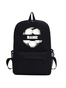 This Spacious And Lightweight Soccer Print Backpack Is Perfect For School, Work, And Leisure. It Features Adjustable Shoulder Straps And... - Multicolor - View 14