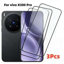3片裝 3D 曲面鋼化玻璃螢幕保護貼，適用 X300 Pro/X300/V70/Lite/V50/V50 Lite/X200 Pro，高清全螢幕，防刮耐磨，易於安裝 - 無色 - 查看 18
