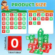 Mini Magnetic Blocks Learn Letters 56-Piece Magnetic Construction Set, Magnetic Toys,Number/Letter Education Theme,Magnetic Building Blocks For Children, Educational Magnet Toy Set Creativity Toy Gift For Kids Boys Girls(Suitable For Ages 3+) - Multicolor - View 11