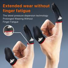 JWH Gaming Finger Gloves With Crown Pattern, Carbon Fiber, Moderate Compression/Breathable/Sweat-Resistant, Mobile/Knives Out/Mobile (10-Pack) - Multicolor - View 12