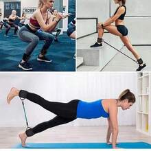 2er/Set Bein- & Knöchel-Verriegelungs-Widerstandsbänder, für Hüft- und Oberschenkelmuskel-Training, Fitness-Gym-Zubehör, Sport, Gym, Heimtraining, Pilates, Yoga, Heimübung - Verschiedenfarbig - Übersicht 8