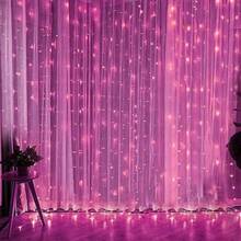 LED Curtain String Lights Battery Powered 8 Mode Lighting Festoon Wedding Party Fairy Light Christmas Decoration For Home Room Garden - AA Battery Box Curtain Light - View 18