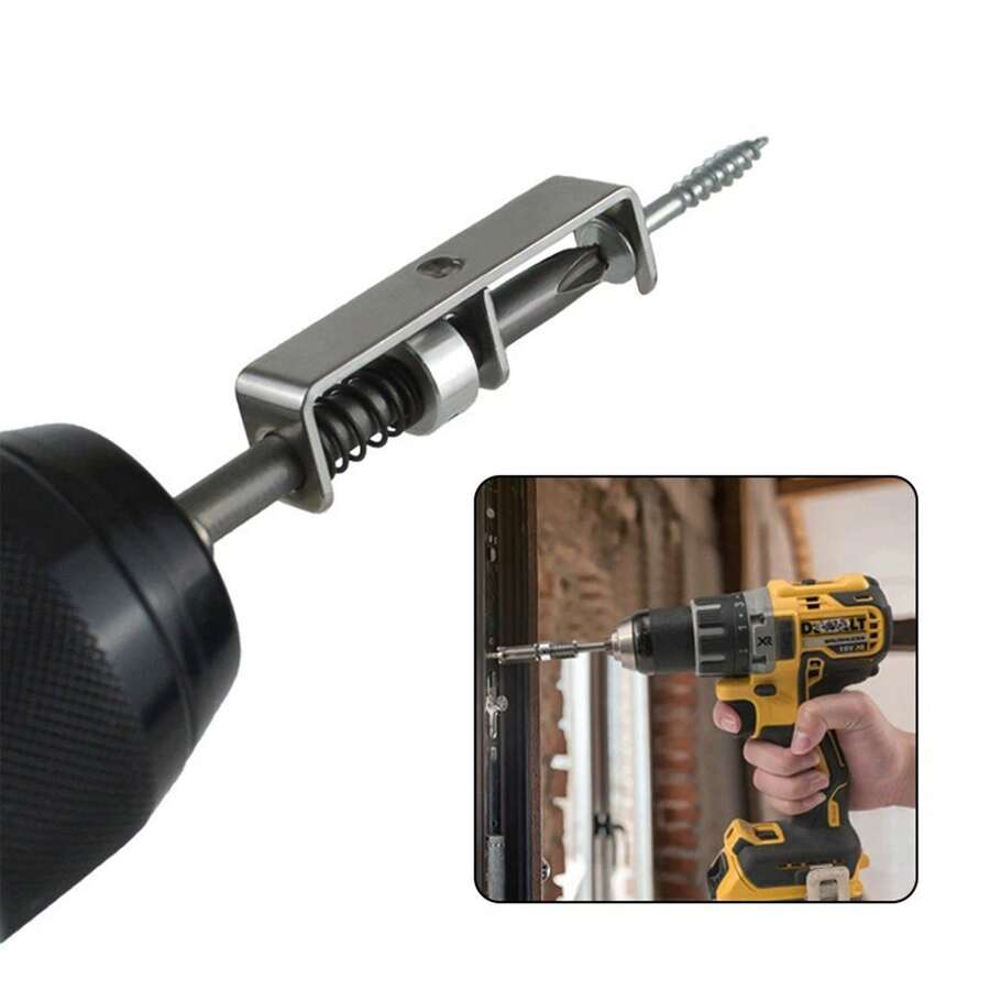2/3pcs-Spring-Loaded Screwdriver Holder, Spring Clip Design To Prevent Dropping, Designed For One-Handed Use With Ergonomic Locking Mechanism. Spring Positioning One-Handed Operation Universal Screw Fixing Tool With Cross-Head Bit. Tool Accessories, Power Tool Accessories.