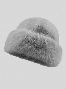 1/4pcs Set Faux Fur Fashion Hat, New Plush Hat For Women, Warm & Cute Plush Hat For Winter Outfit - Multicolor - View 6