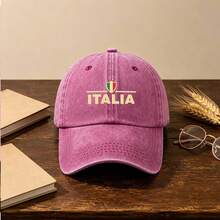 1pc Gothic Style Casual Washed Men's Hat, Letter Print, Unisex Fashion, Sun Protection, Suitable For Outdoor Activities - Multicolor - View 3