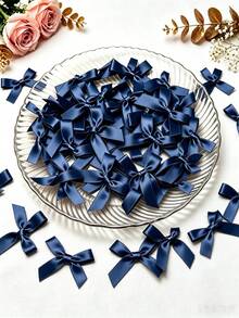 (50pcs/Pack) 4cm Ribbon Bows, Multiple Colors Available, Suitable For Gift Decoration And Hair Clip/Headband Making, Valentine's Day Gift - Plain Bow - View 8