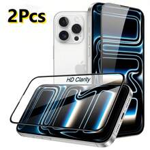 2Pcs Screen Protector For IPhone 18/17/16/15/14/13/12, HD Clarity 9H Tempered Glass Film, 2 Packs - Clear - View 12