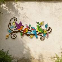 Outdoor Acrylic Bird Statue Wall Decor, Spring Home Soft Furnishing, Summer Garden Atmosphere Arrangement Art Hanging - Multicolor - View 3