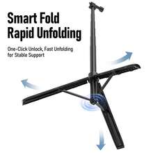 Ambitful UT07 Extendable Tripod Selfie Stick, Dual Interface Portable Mini Tripod Stand, Suitable For Action Cameras, Insta 360 Cameras, Aluminum Alloy Handheld Travel Monopod - View 5