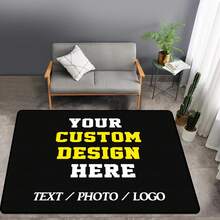 Customizable Rug Tech Fabric Slip Resistant Flexible Indoor Floor Mat Lightweight Custom Text Image Ornament Suitable For Halloween Christmas Thanksgiving Birthday Celebration - Multicolor - View 6