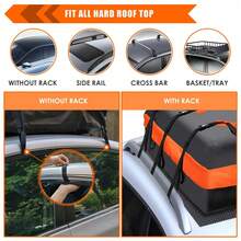 Waterproof Car Roof Cargo Bag 20 Cubic Feet Large Capacity Portable Roof Luggage Storage Organizer Universal Fit For Car SUV Truck Outdoor Travel Road Trip - 15cuft - View 5