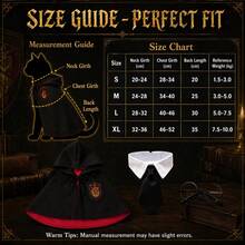 3pcs Horror Dark Gothic Pet Wizard Costume - Horror Hooded Cape With Glasses And Tie, Halloween Dog Cosplay Outfit - Red/Black - View 10