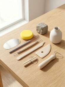 8/1pc Clay Sculpting Tool Set Plastic Modeling Tools For Pottery DIY Handmade Crafts Beginners - Multicolor - View 3