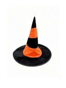 1 pieza Sombrero de bruja clásico negro puntiagudo, sombrero de disfraz de Halloween unisex con estampado de araña y calabaza, adecuado para fiesta de disfraces, accesorio de decoración para fiesta de Halloween de Trick or Treat - Sombrero de bruja para fiesta - Ver 13