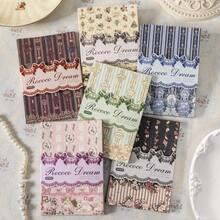 30 Sheets/Bag Material Paper Rococo Dream Series Vintage Sweet Style Material Paper, Scrapbook Supplies Notebook Accessories, Used For Decorating Cards Photo Frames Phone Cases Junk Journals, Desktop Decoration Paper Memo Paper Origami - Material Paper - View 4