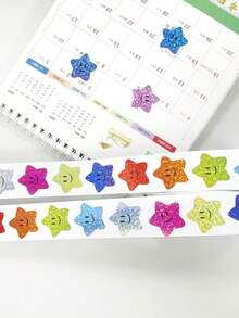 500pcs/Roll Shiny Foil Star Stickers In 8 Colors, Self-Adhesive Star Planner Stickers For Students Teachers Reward DIY Decoration, First Day Of School - Multicolor - View 3