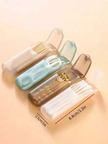 6/3/1pc Mini Portable Storage Box, Small Parts Organizer/Travel Toothpick, Floss, Pill, Jewelry Storage Box/Multi-Purpose Universal Size - Multicolor - View 2