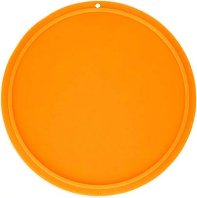 Motorcycle Kickstand Pad. Universal Fit. (Large) (Orange)