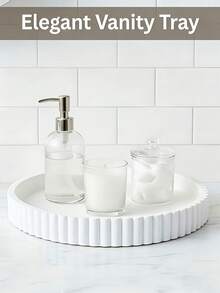 2/1 Round Tray Cosmetic Vanity Storage Tray, Bedroom/Room Decor, Bedroom Storage Tray, Living Room Storage Decor, Coffee Table Storage, Daily Storage Essential, Used For Daily Accessories And Decor Storage Tray, Home, Gift, Storage Essential - Multiple Styles - View 7