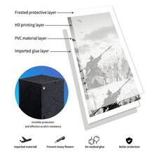 Removable Vinyl Sticker For Xbox Series S, Red Samurai Art Style Console & Controller Scratch-Resistant Protective Film - View 8