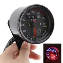 Motorcycle Speedometer With Gear Indicator – LED Backlit. Universal 12V Motorcycle Digital Instrument Panel With Speed, RPM, Gear Position, And Turn Signal Indicators For Cafe Racer, Cruiser, Scooter, And Dirt Bike. - A - View 4