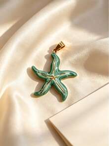 Multi-Style Korean Gentle Beach Style Stainless Steel Starfish DIY Pendant, Skin-Friendly And Sweat-Resistant, Multi-Color Gold-Edged Starfish, Detachable Multi-Layer Layering, Graduation Commemoration, Flower & Music Festival, Pool Leisure, Coastal Photography, Short Town Trip Accessory - Multicolor - View 20