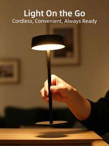 2/1pc Waterproof Cordless Table Lamp, Rechargeable Portable Outdoor LED Desk Lamp, Dimmable Warm Light Metal Mini Bedside Night Light For Patio Garden Pool Balcony Indoor Home Decor - Rechargeable Desk Lamp - View 3