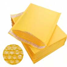 3/8/12/15/25pcs 5.9 Inch Kraft Paper Bubble Mailers, Thickened Self-Sealing Shipping Envelopes, Suitable For Back To School Season - Multiple Styles - View 3