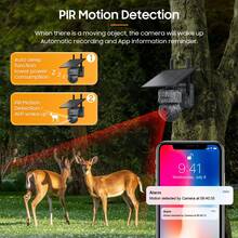INQMEGA 4G SIM Wireless Solar PTZ Camera With Solar Panel, Two-Way Audio, Security Protection, CCTV Camera, Battery Cam - Army Green - View 5