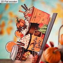 2D Flat 1pc Pumpkin Family Set. Thanksgiving. Halloween Tabletop Decor - A - View 4